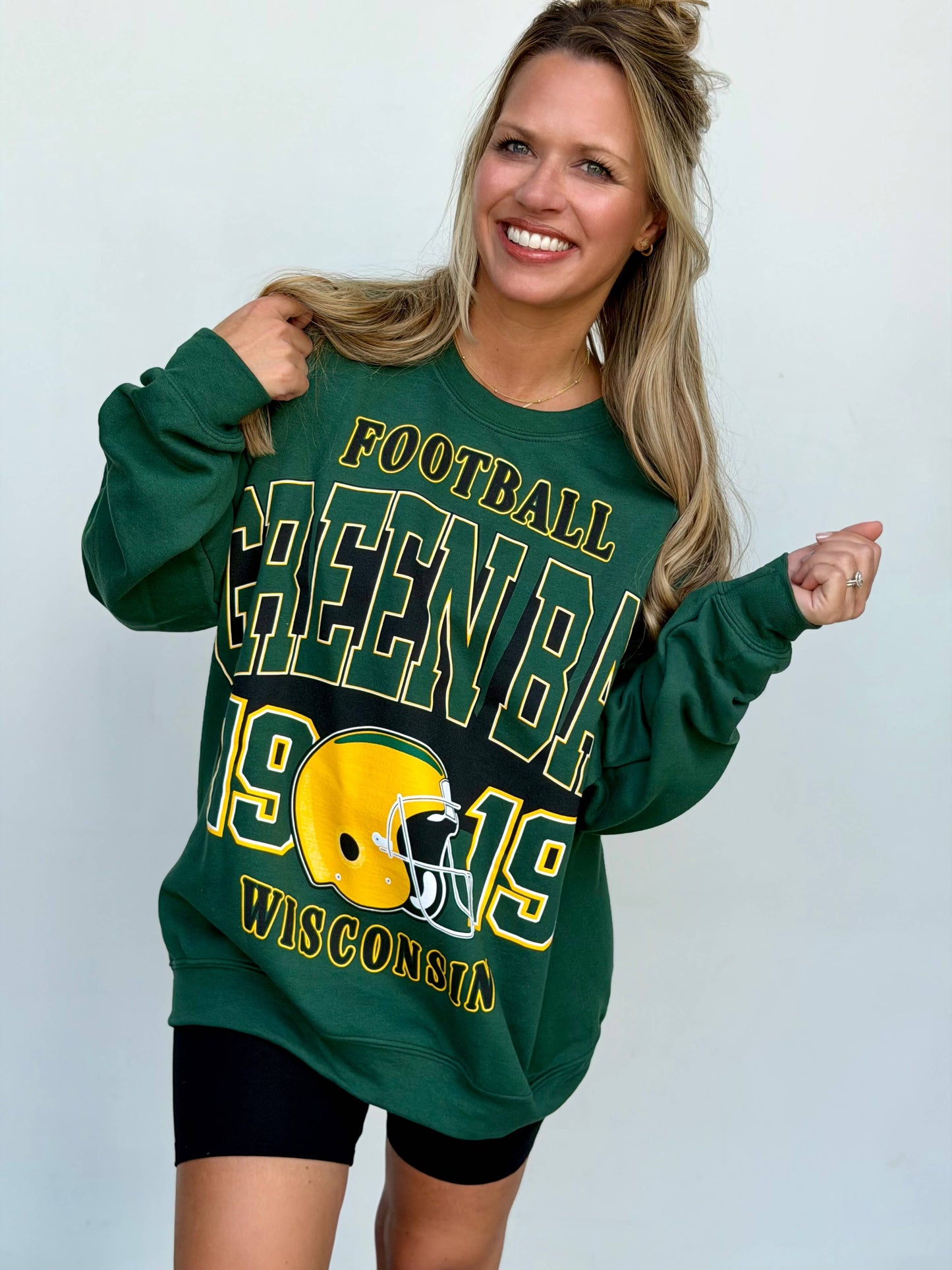 Green Bay Oversized Print Sweatshirt