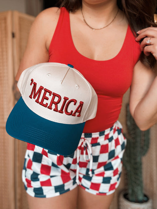 Merica’ Embroidered Trucker Hat