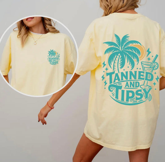Tanned and Tipsy Graphic Tee