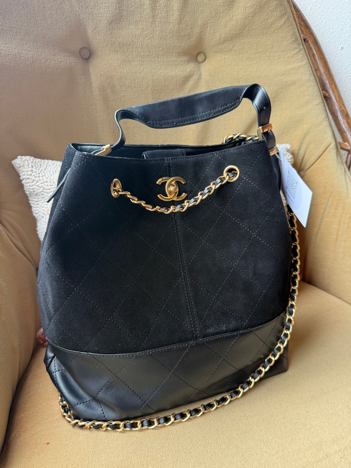 Luxury Black Bucket Bag