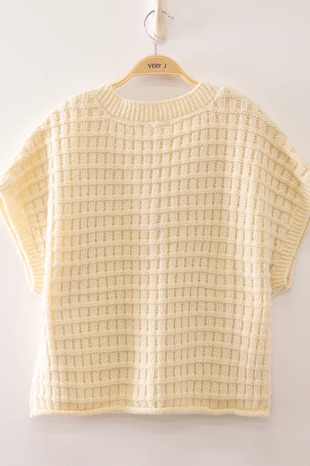 Cream Waffle Top