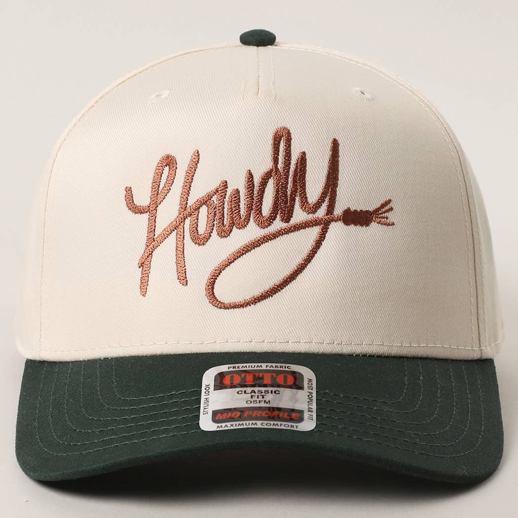 Howdy Embroidered Trucker Hat
