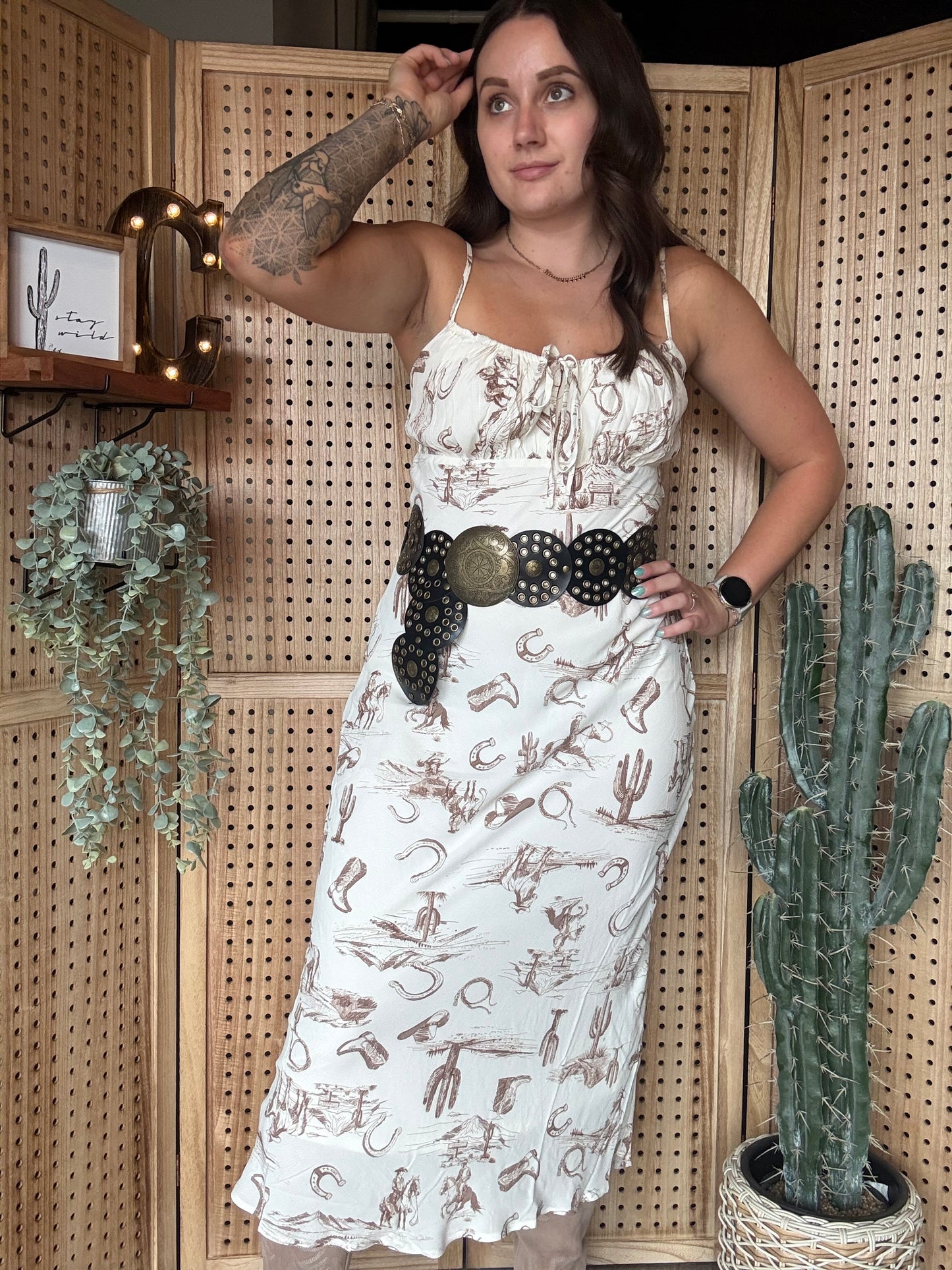 Western Print Dress