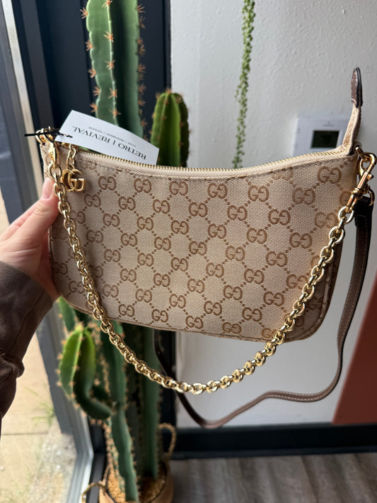 Luxury Tan Gold Chain Crossbody