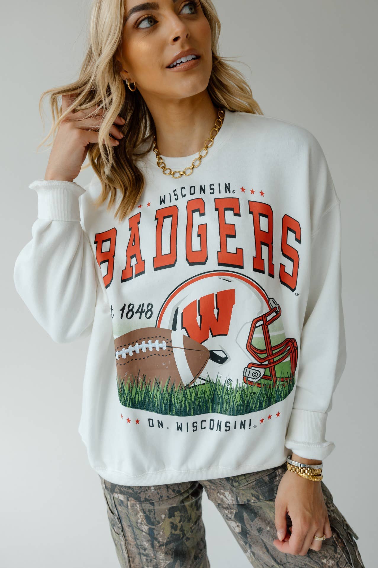 Wisconsin Malone Fleece Crew