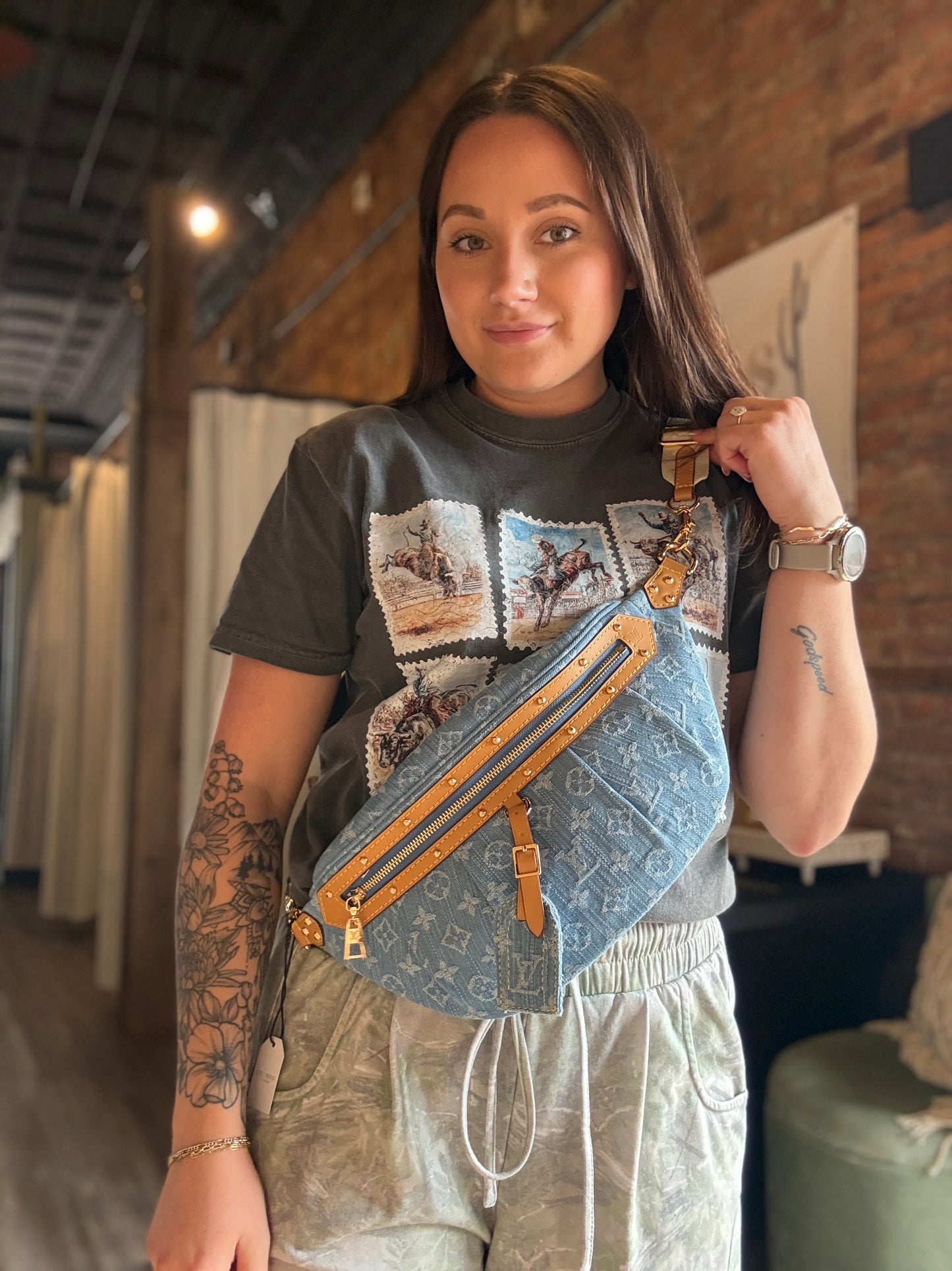 Luxury Denim Fanny Bag