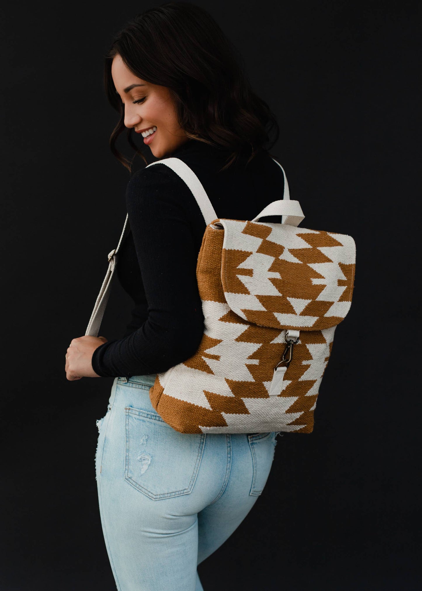 Camel & Cream Aztec Backpack