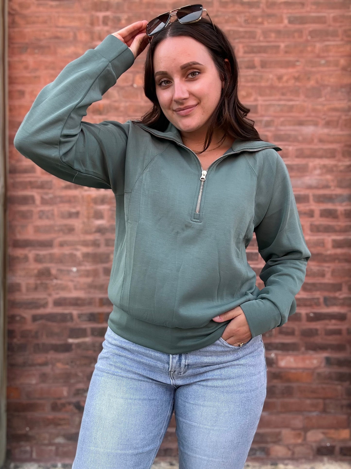 Pine Needle Half Zip