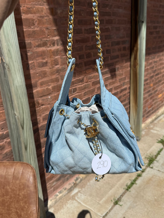 Luxury Denim Bucket Bag
