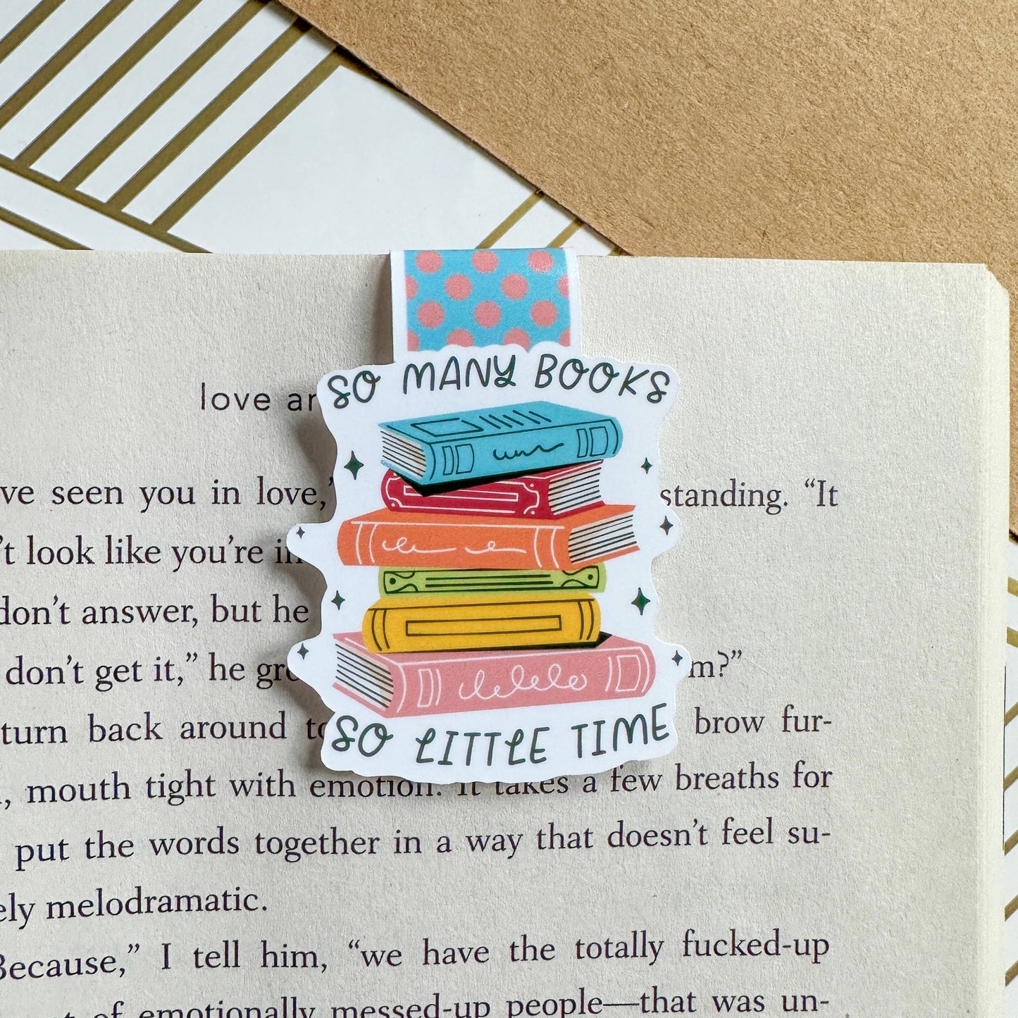 So Many Books Magnetic Bookmark