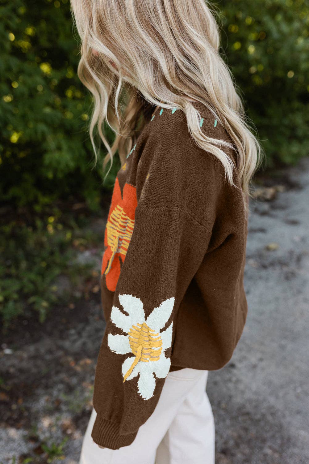 Retro Flower Sweater