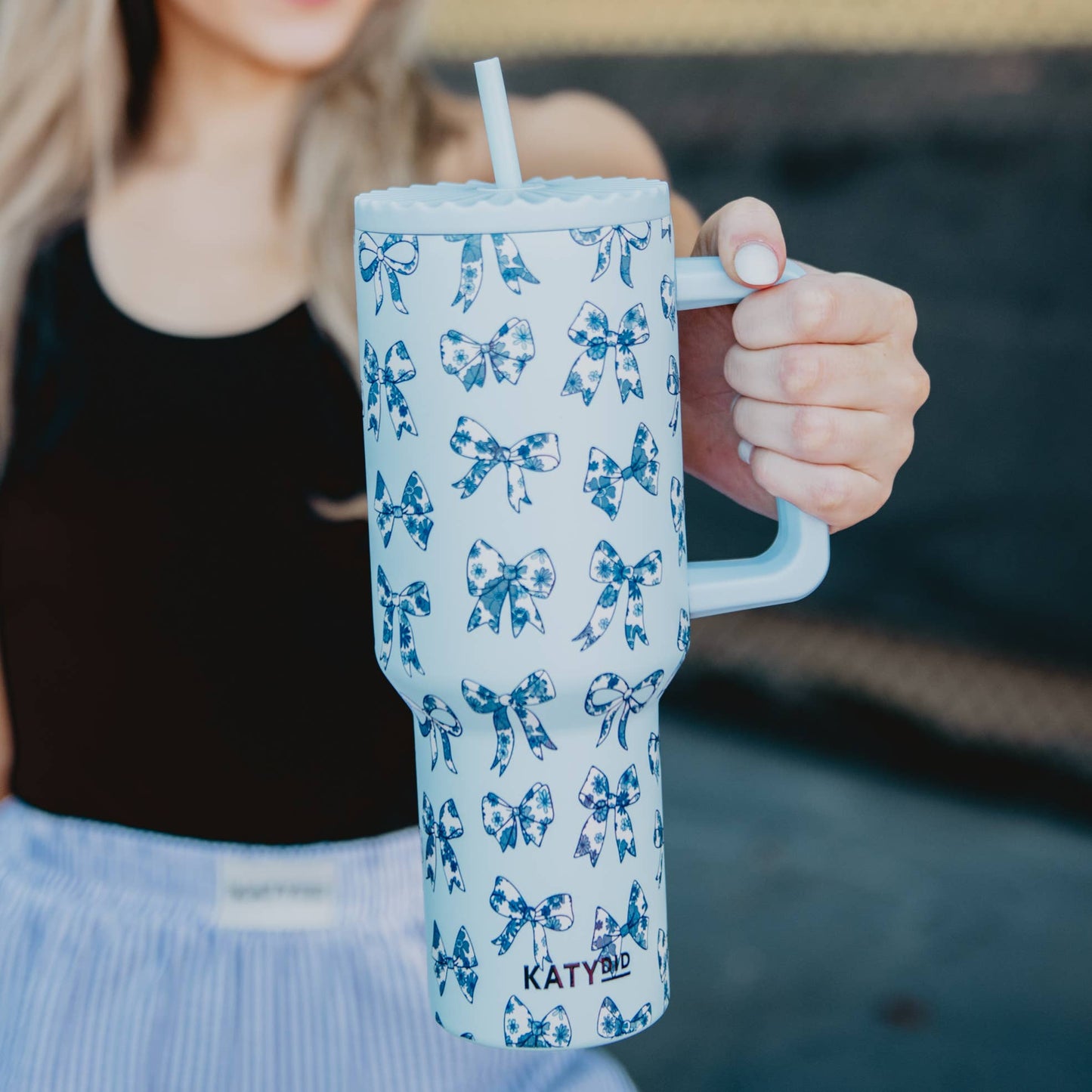 Baby Blue Bows Tumbler