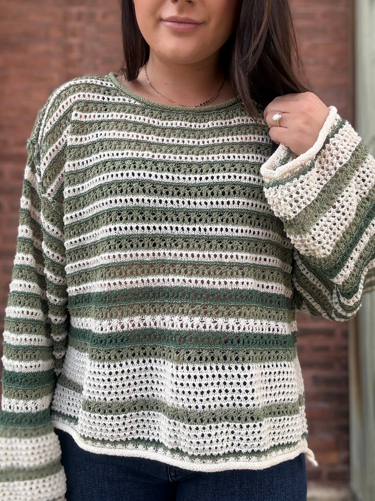 Striped Crochet Sweater