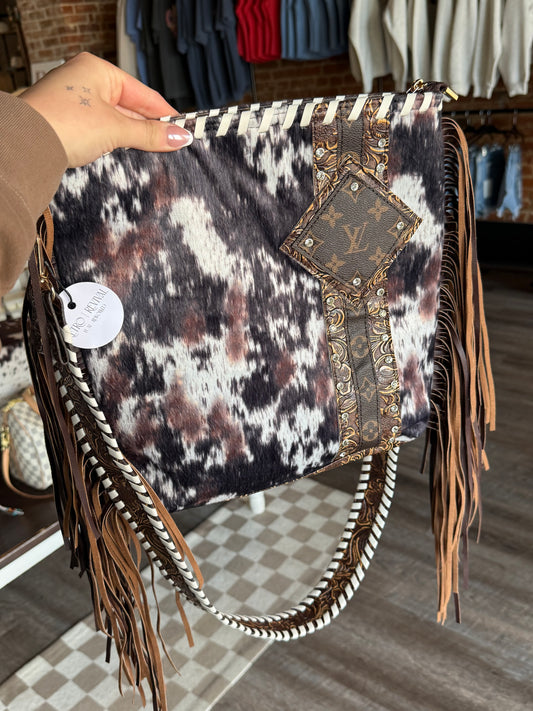 Luxury Cowhide Fringe Bag
