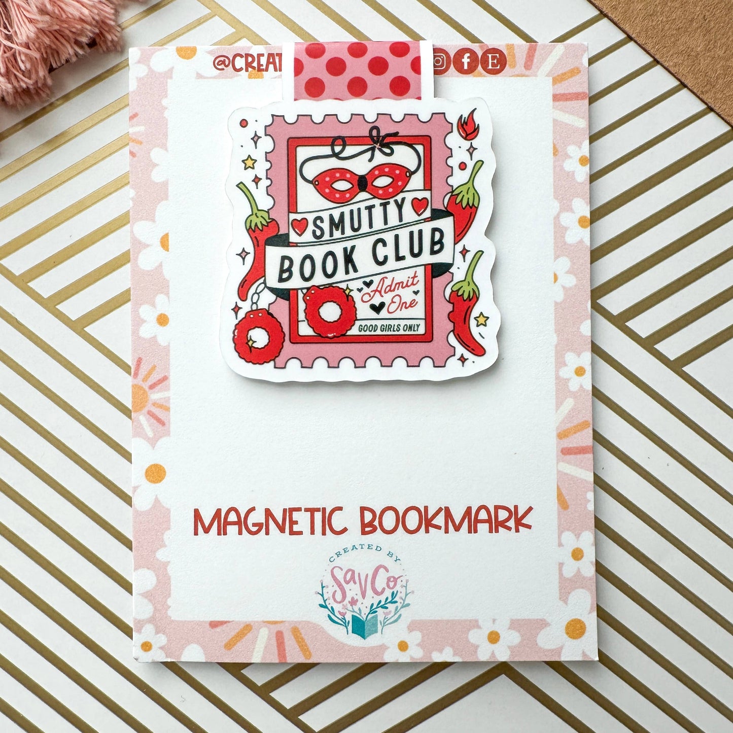 Smutty Book Club Magnetic Bookmark