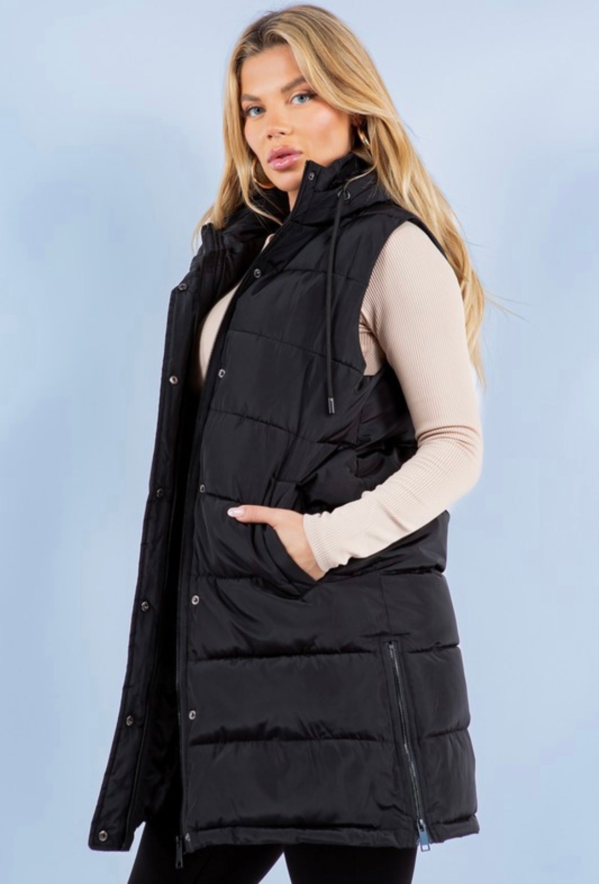 I’m Cold Long Puffer Vest