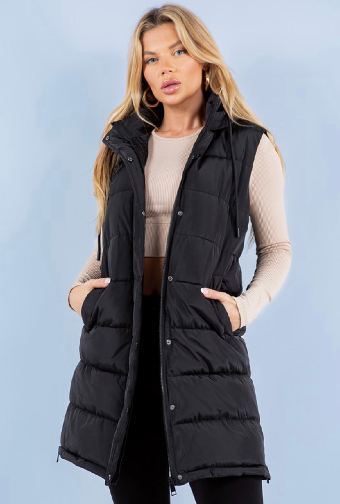 I’m Cold Long Puffer Vest