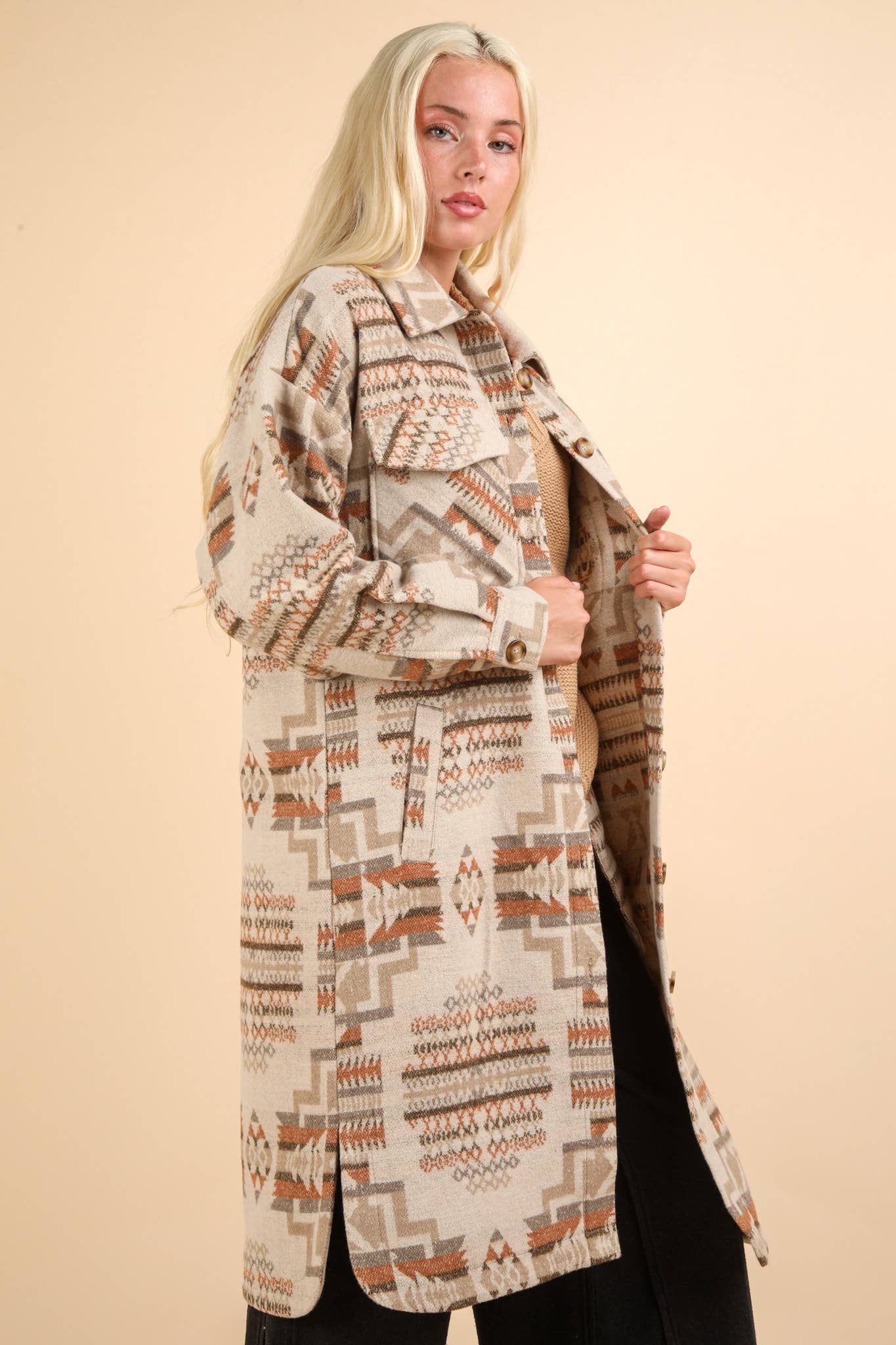 Wyoming Aztec Long Jacket