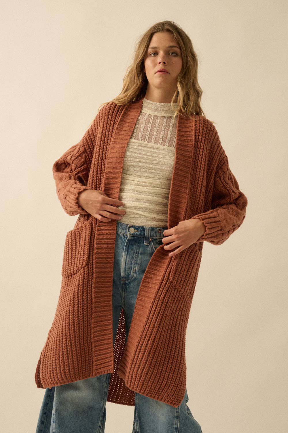 Sunburn Thick Knit Cardigan
