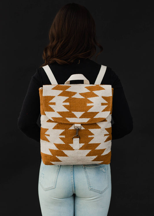 Camel & Cream Aztec Backpack