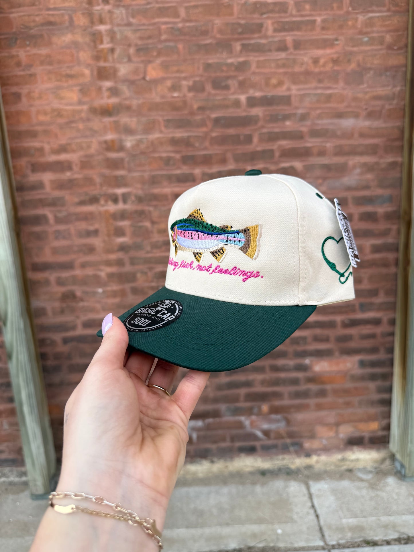 Catching Fish Not Feelings Trucker Hat 