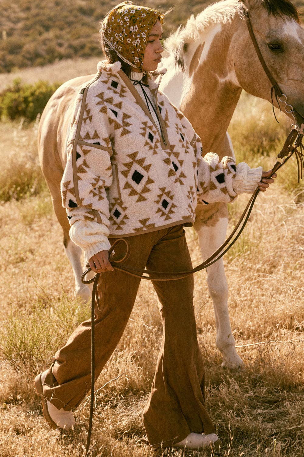 Aztec Sherpa Fleece Half-Zip Pullover