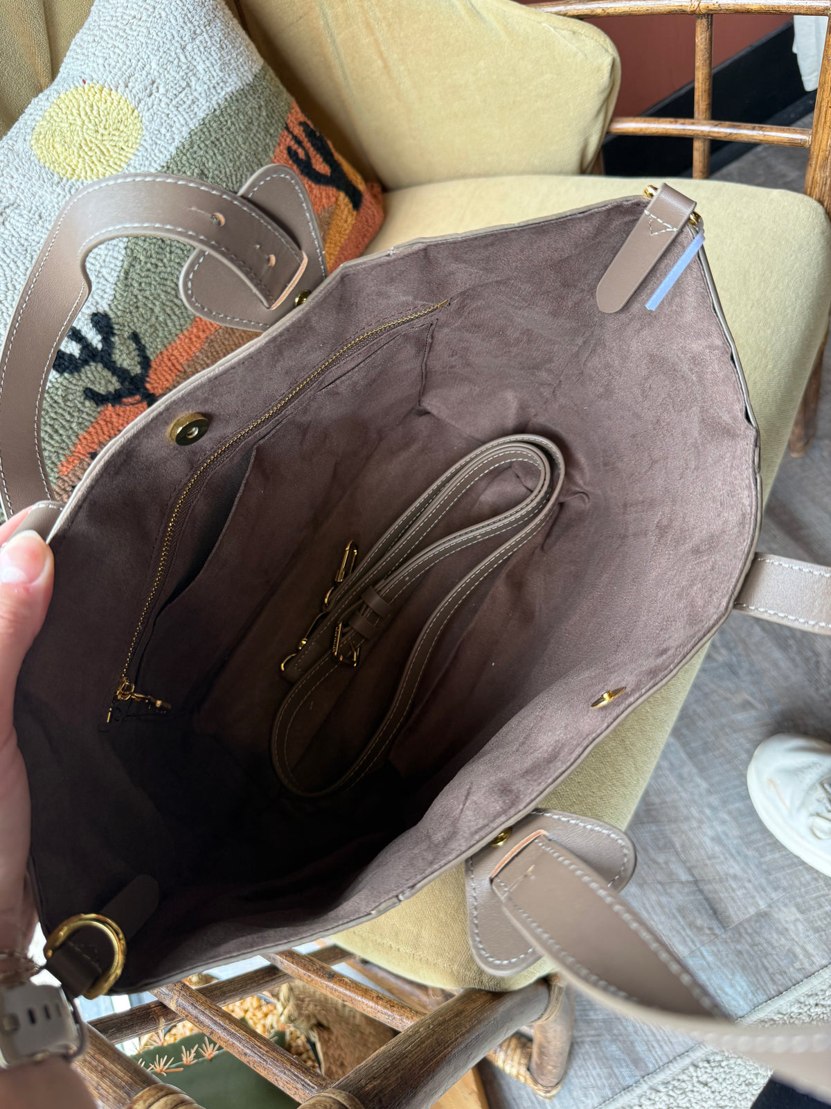 Luxury Beige Tote Bag