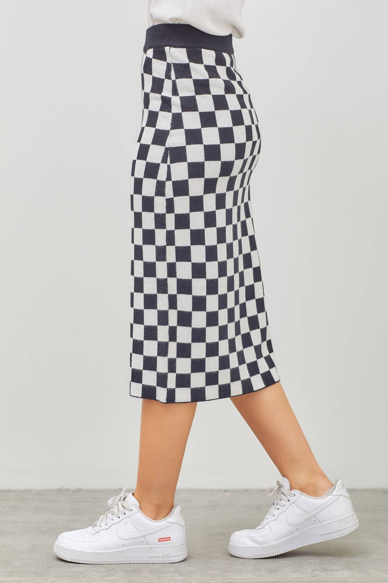 FINISH LINE MIDI SKIRT