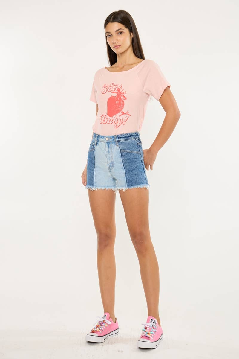 HIGH RISE TWO TONE SHORT