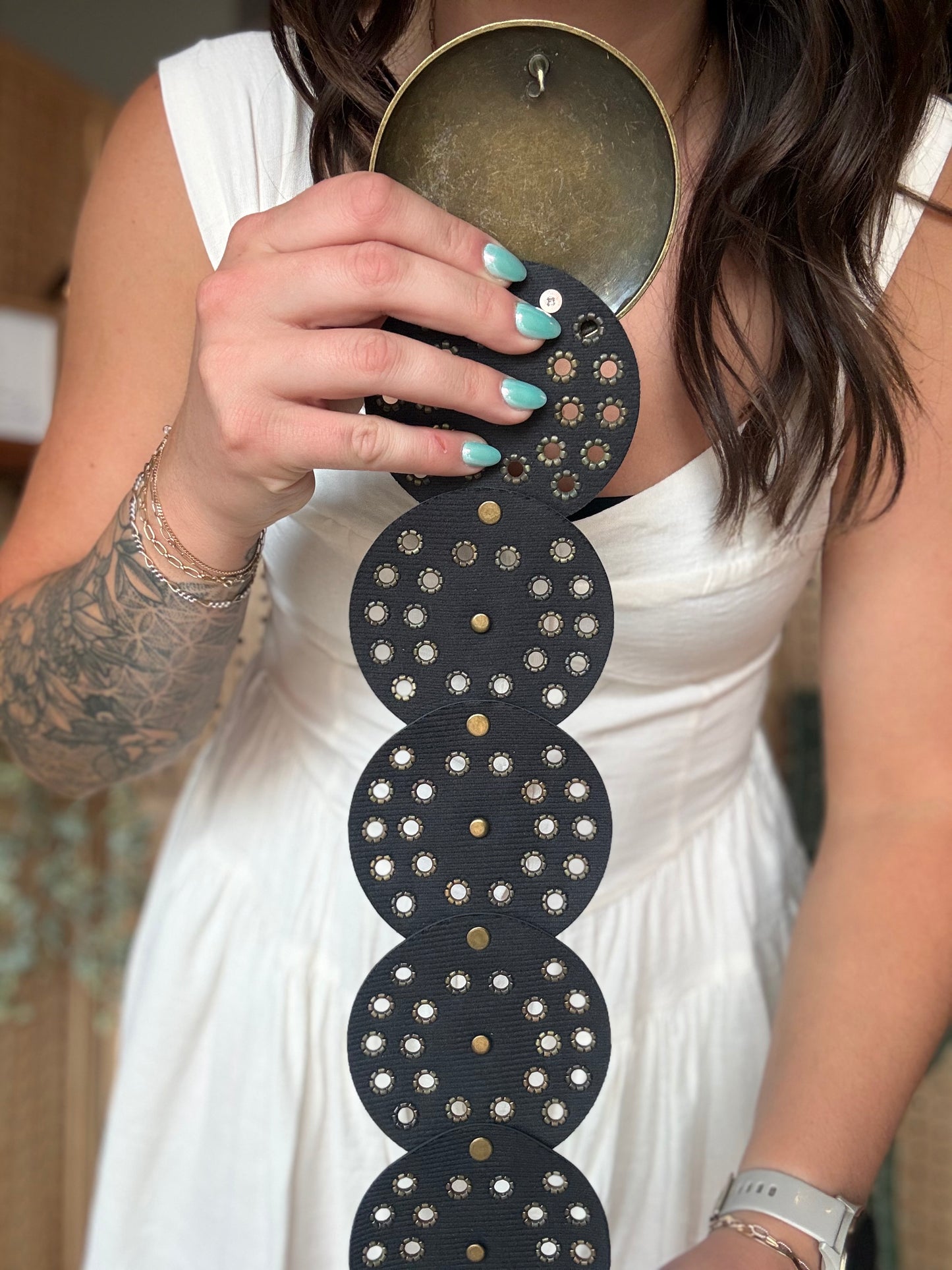 Western Studded Disc Belt