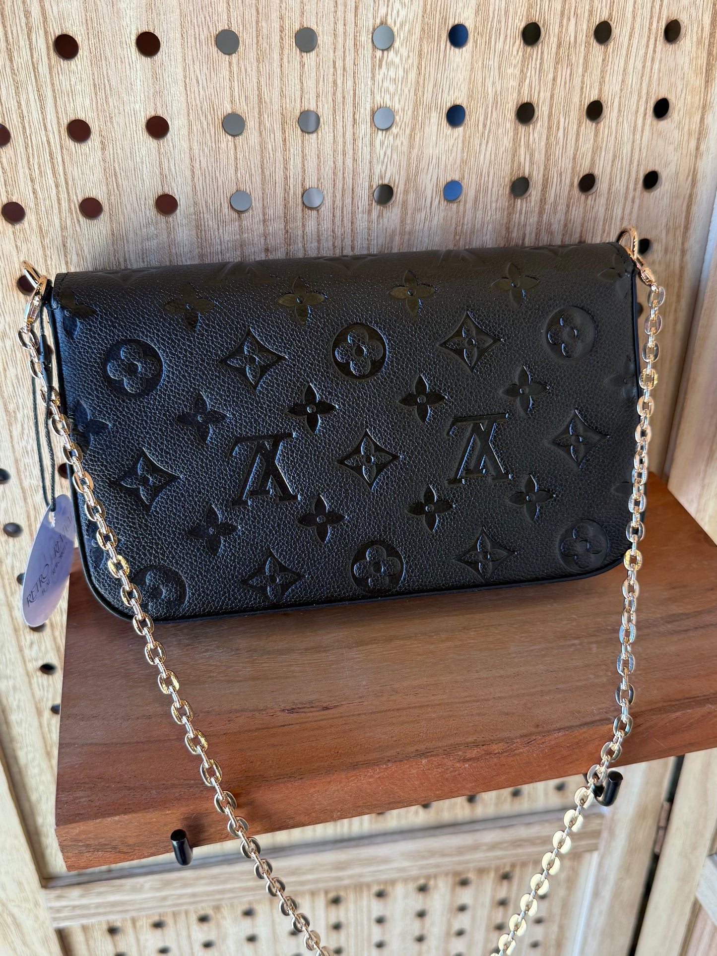 Luxury Black Gold Chain Crossbody