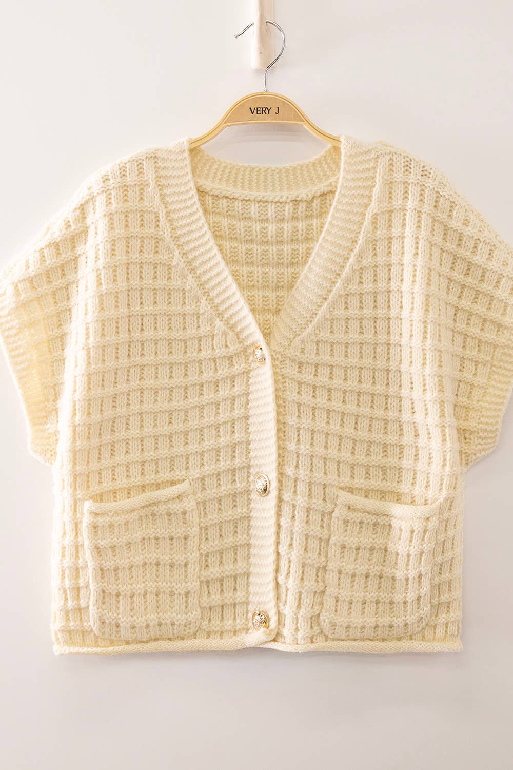 Cream Waffle Top
