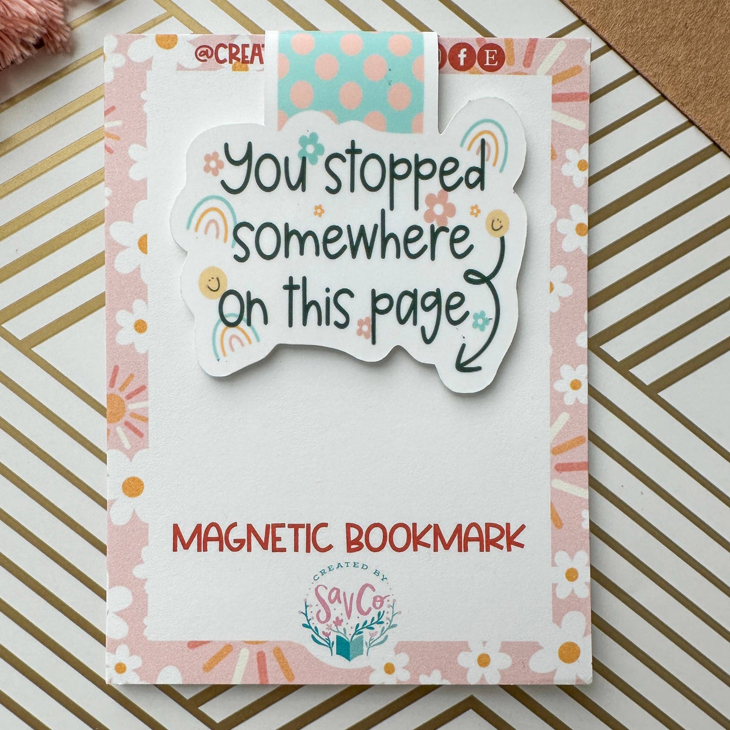 Stopped Somewhere on This Page Magnetic Bookmark