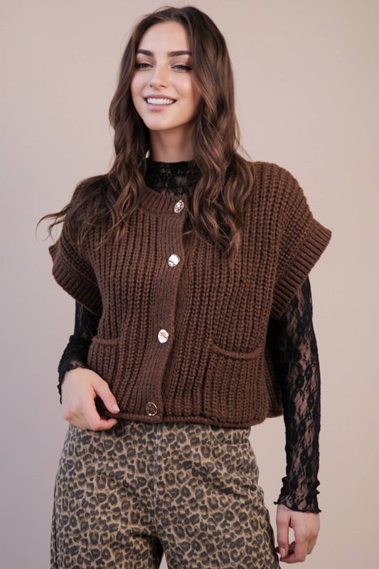 Cocoa Button Up Sweater