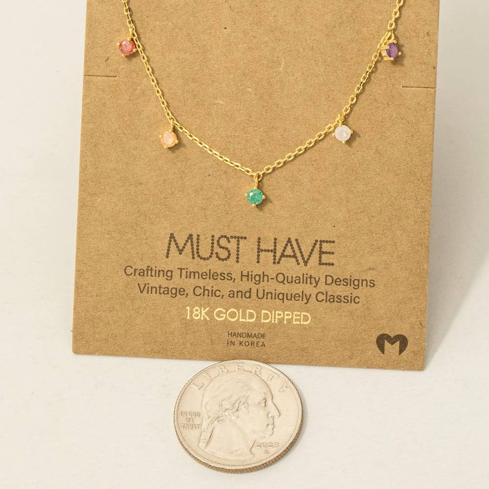 Crystal Stud Necklace