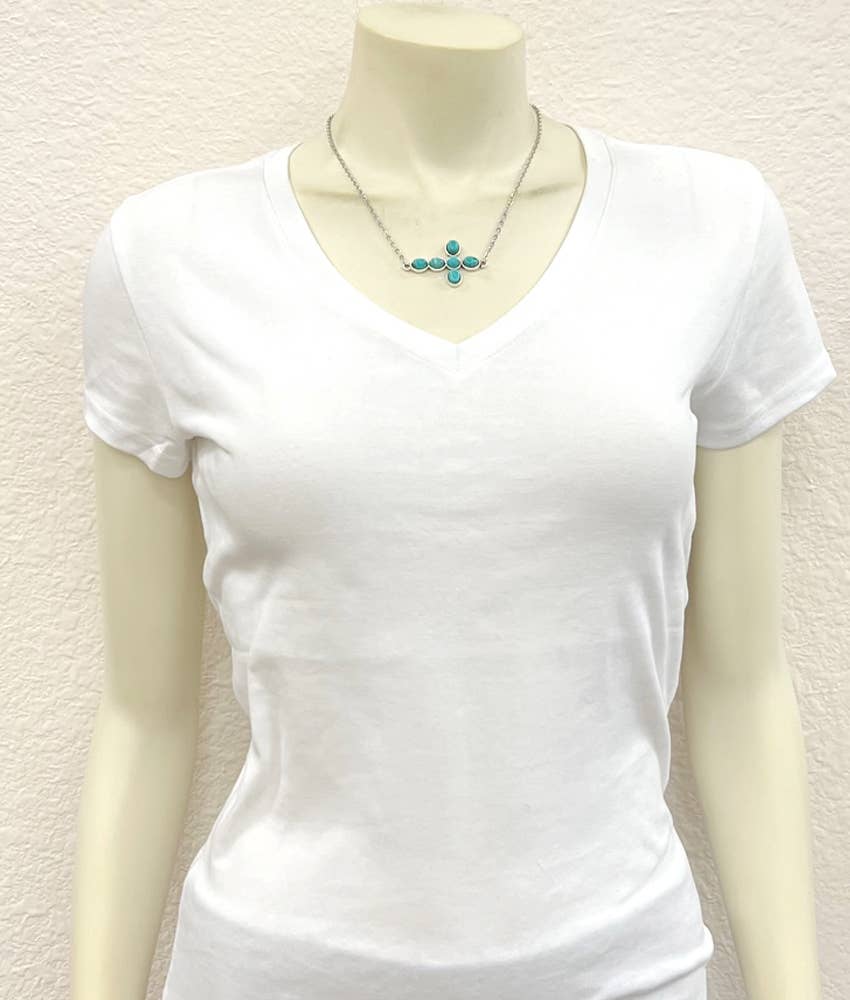 Sideway Cross Necklace