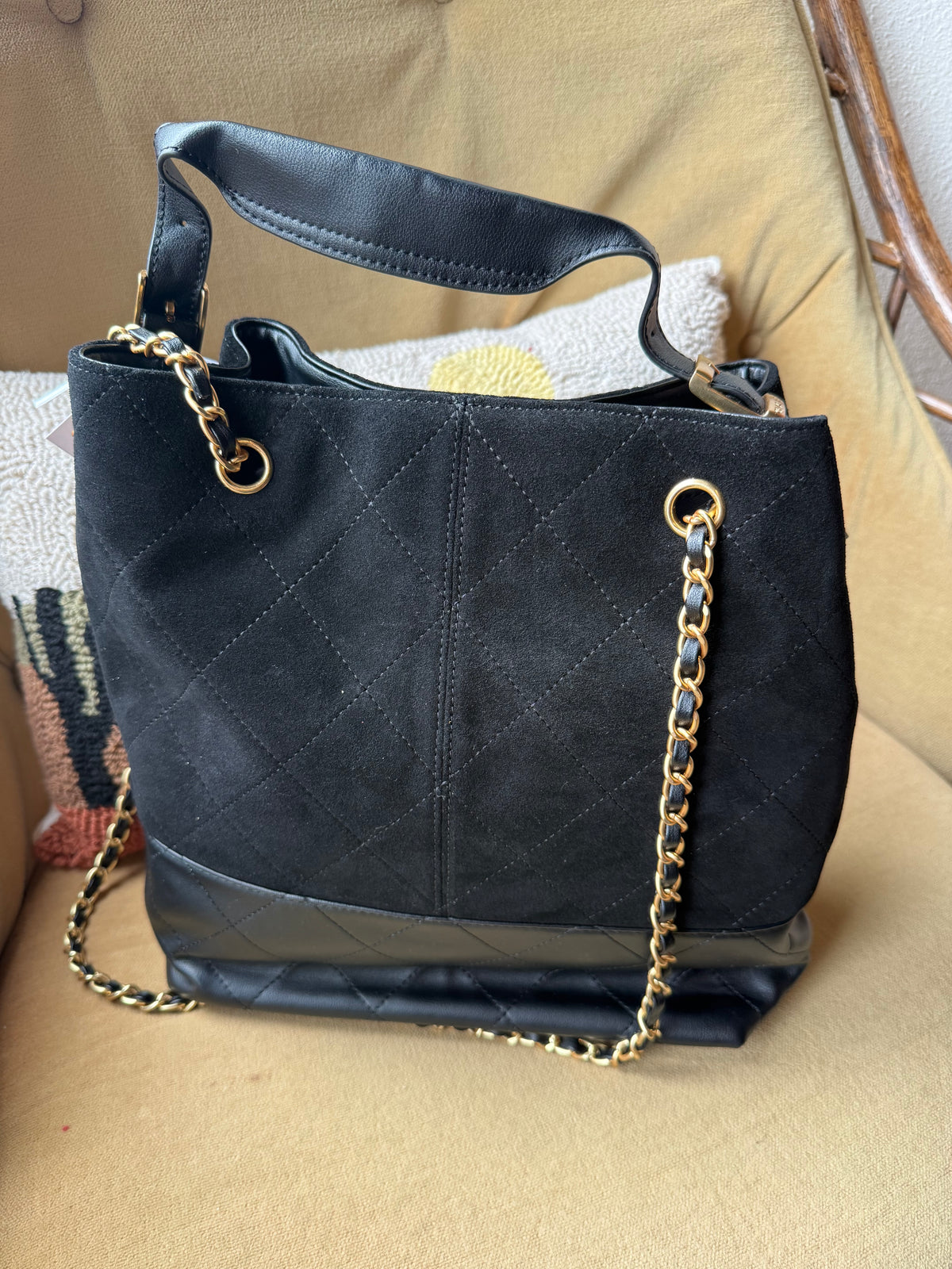 Luxury Black Bucket Bag