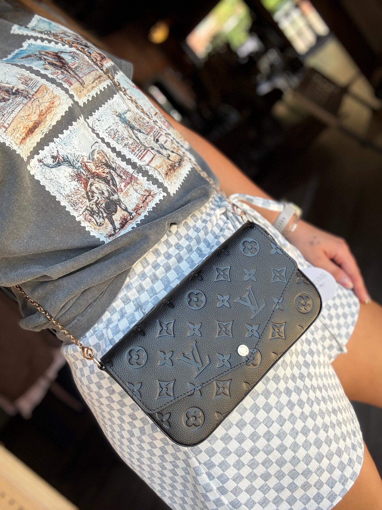 Luxury Black Gold Chain Crossbody