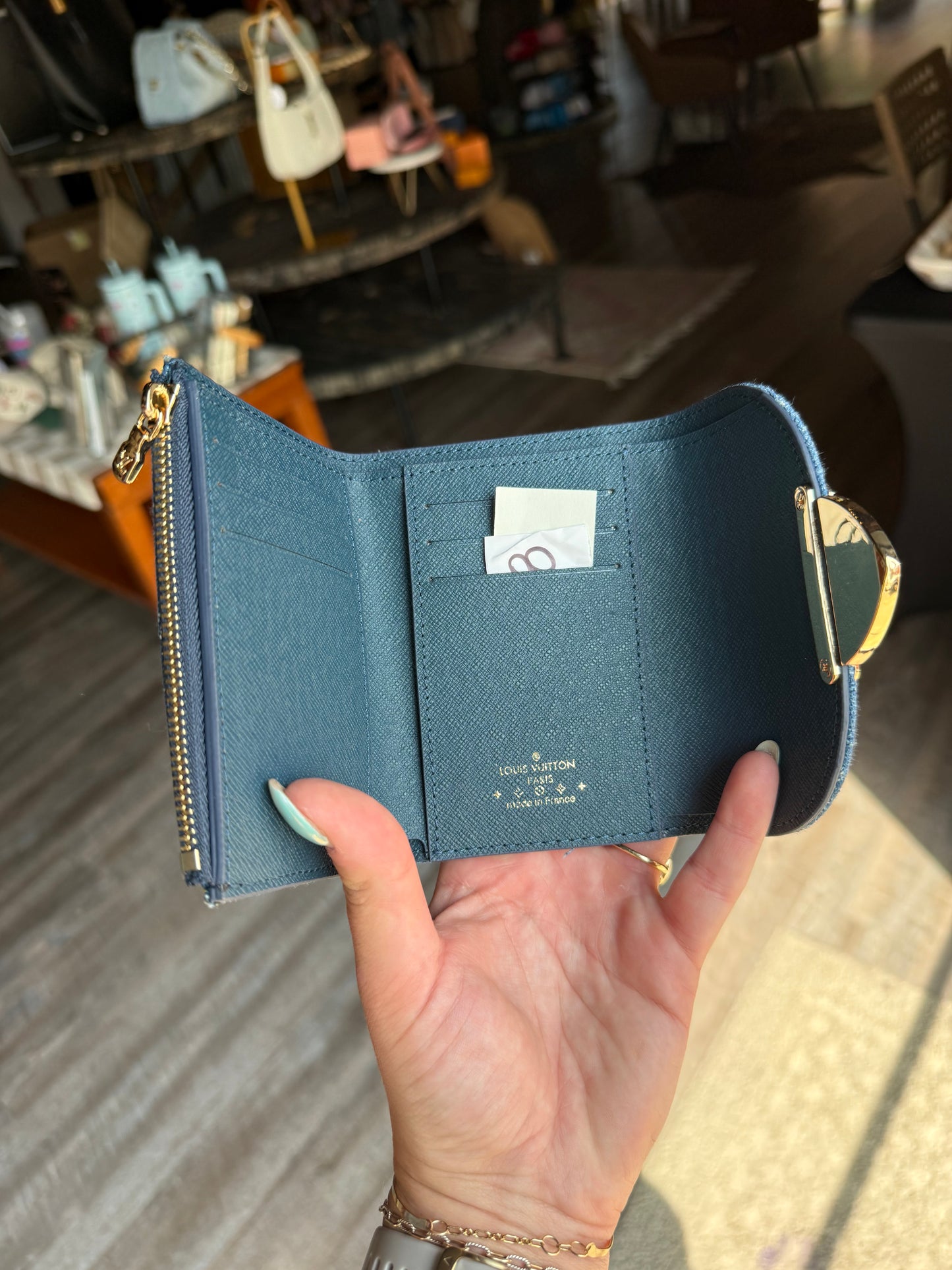 Luxury Denim Buckle Mini Wallet