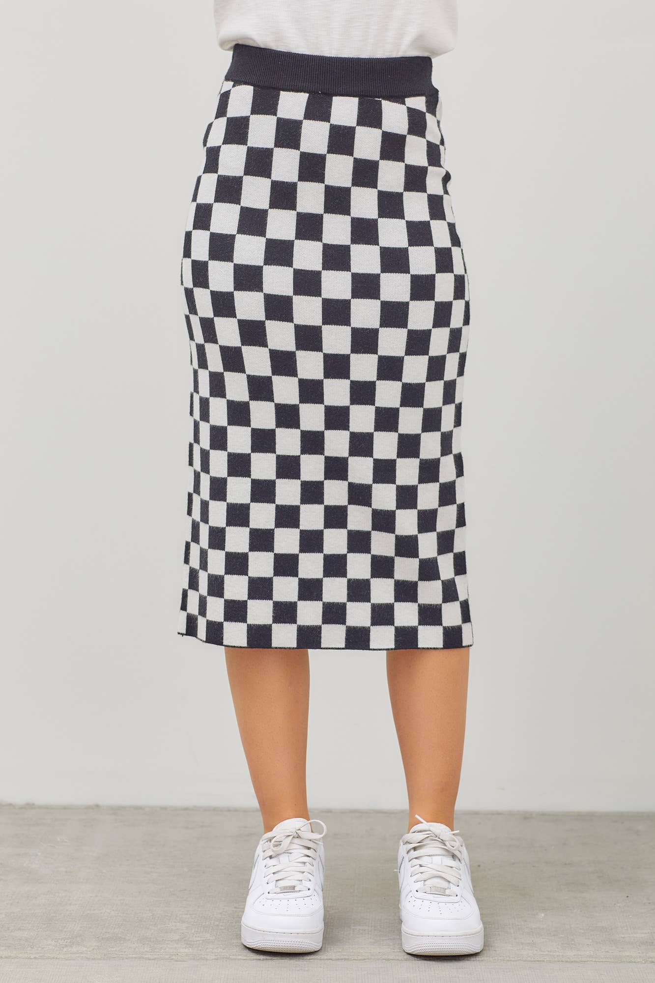 FINISH LINE MIDI SKIRT