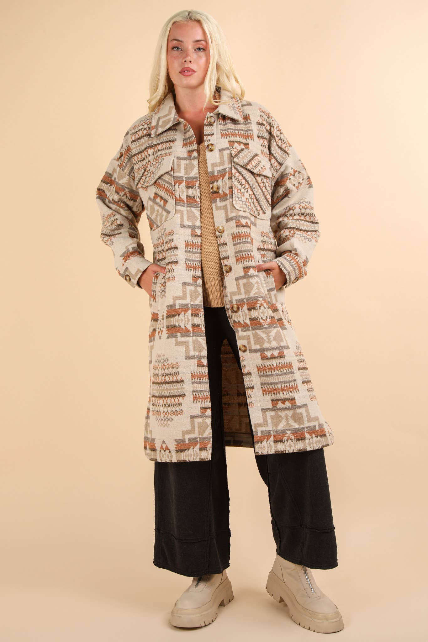 Wyoming Aztec Long Jacket