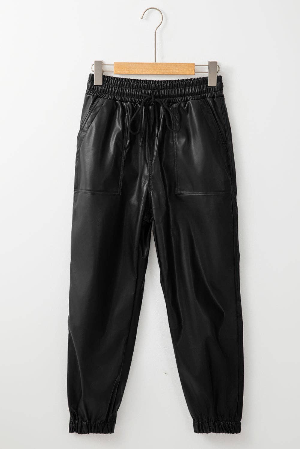 Faux Leather Joggers