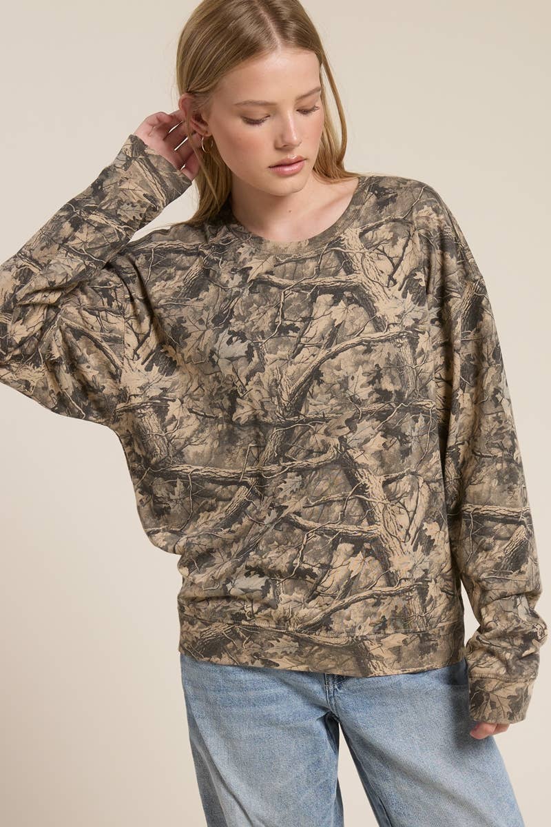 CAMO L/S TEE
