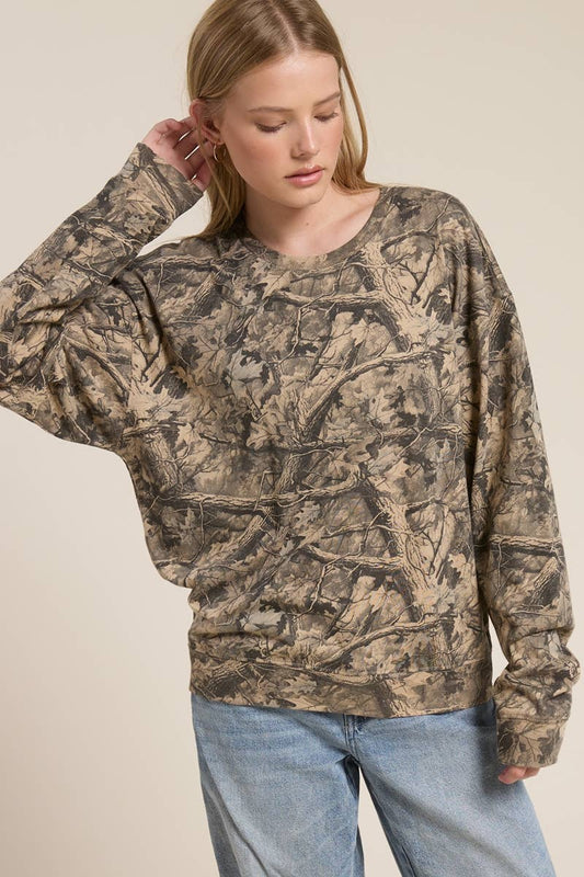 CAMO L/S TEE