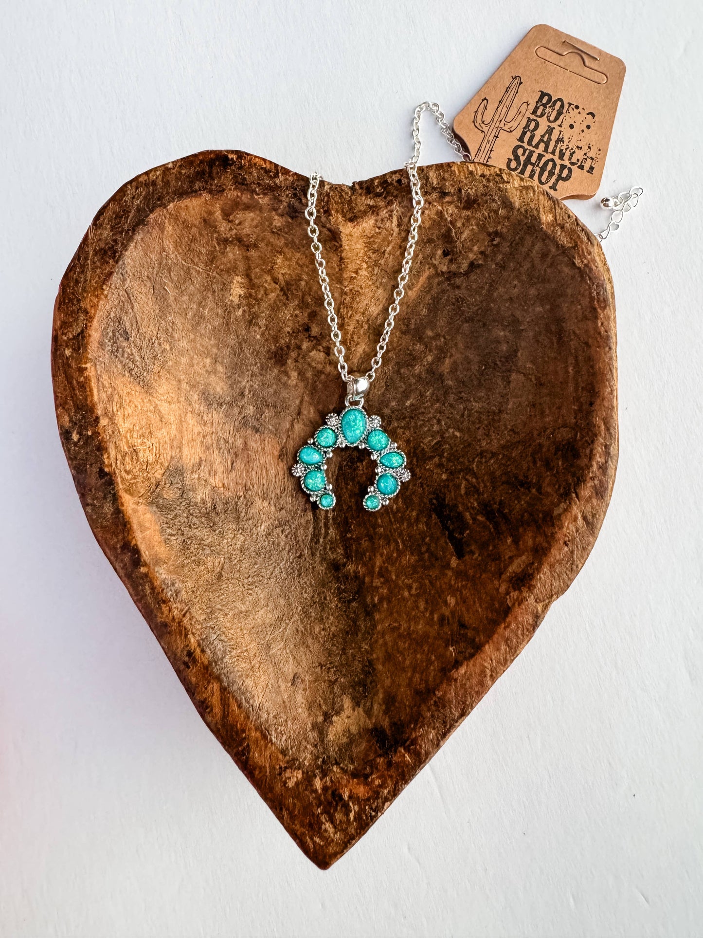 Western Turquoise Opal Concho Necklace