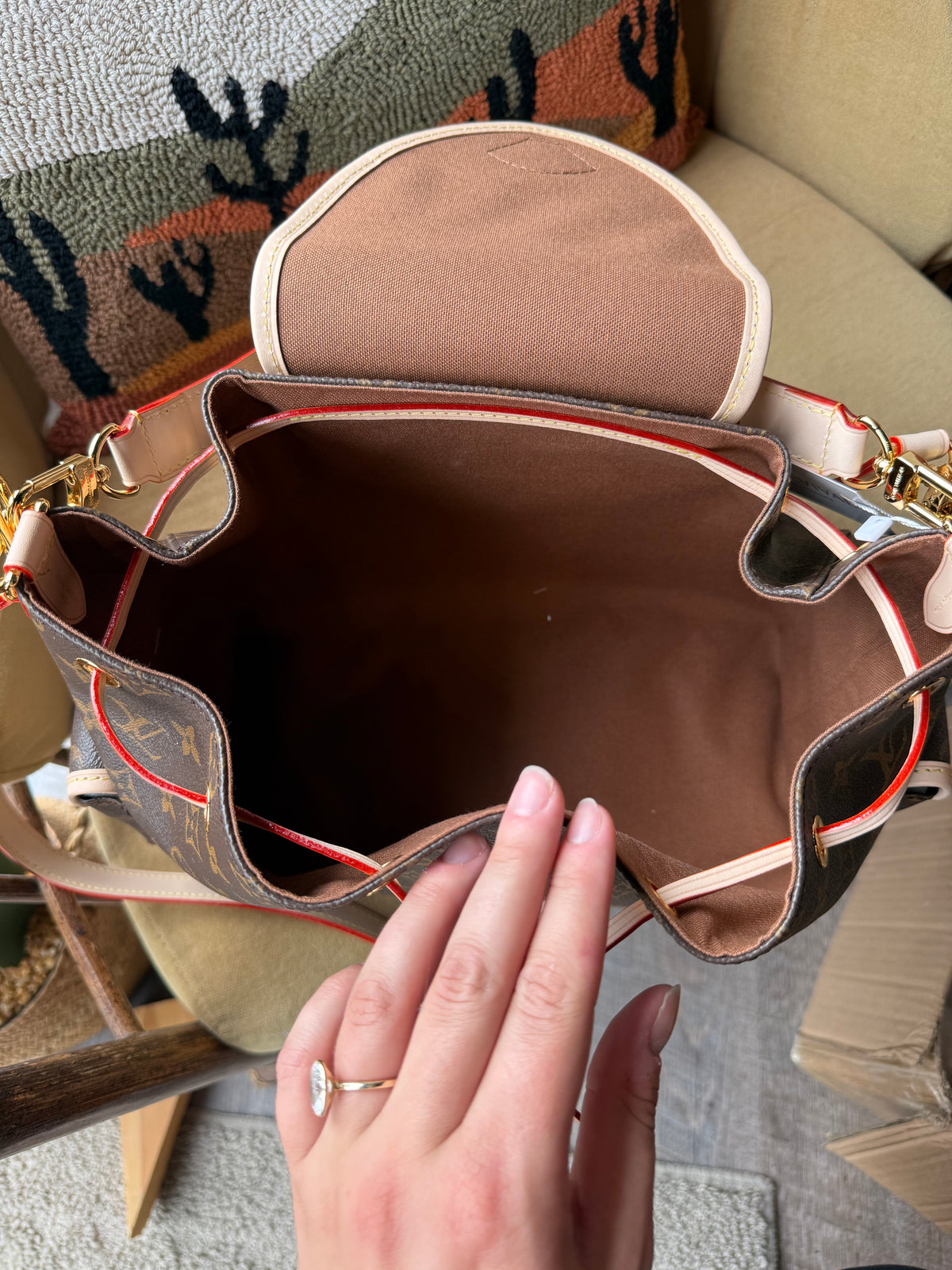 Luxury Brown Bucket Bag