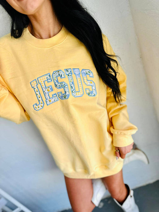 Jesus Butter Yellow Crewneck