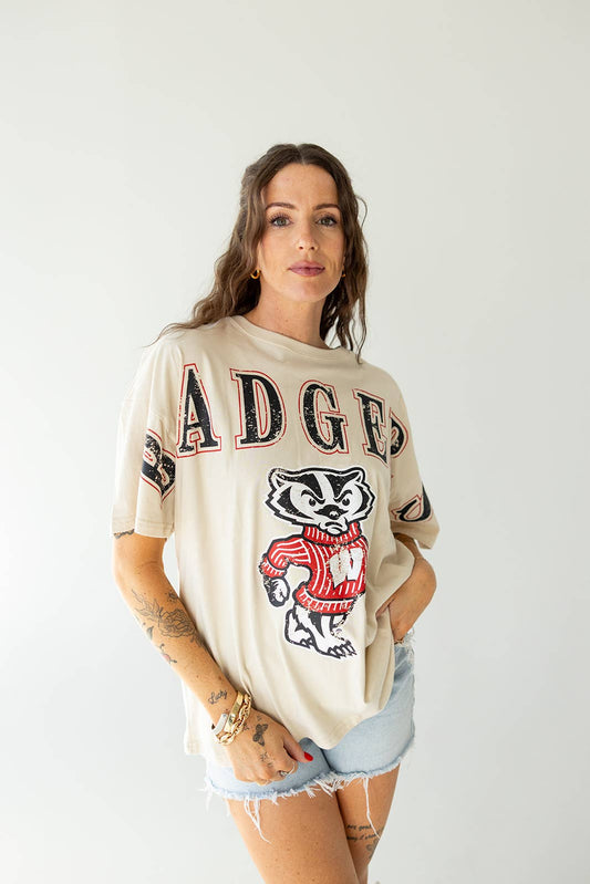 Wisconsin Split Oversized Band Tee