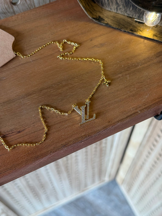 Luxury Gold Pave Necklace