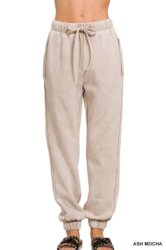 Acid Wash Fleece Sweatpants